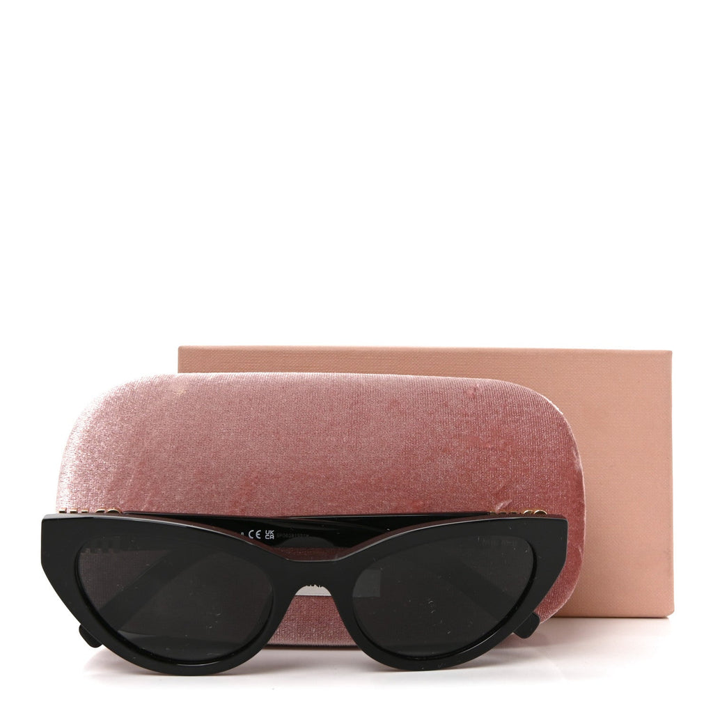 Acetate Cat Eye Sunglasses SMU A04 Black