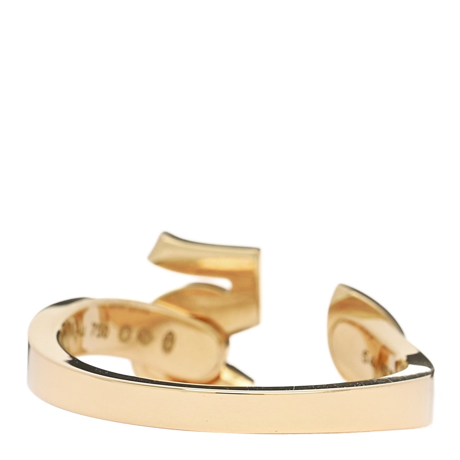18K Yellow Gold Diamond Extrait de No 5 Ring 54 7