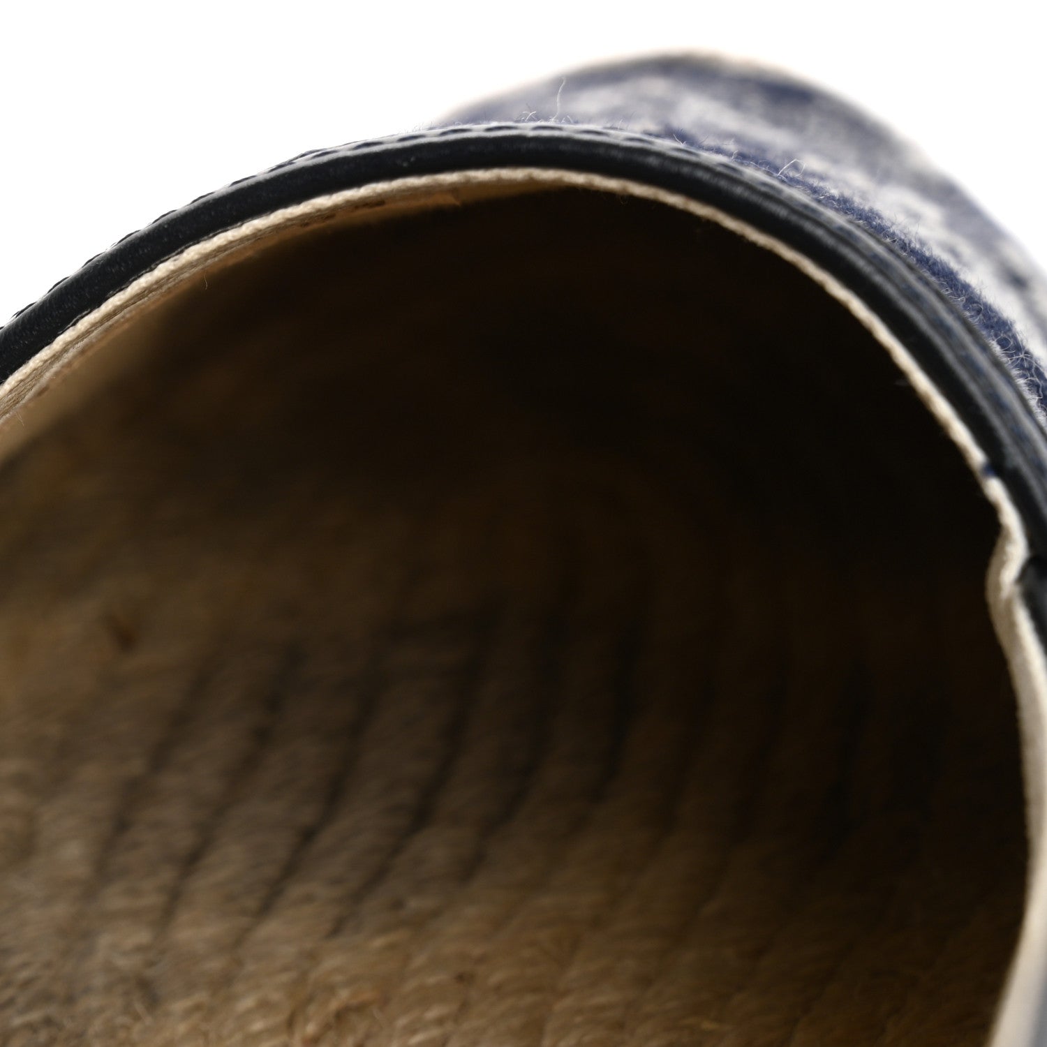 Monogram Denim Espadrille Flats 8.5 Blue