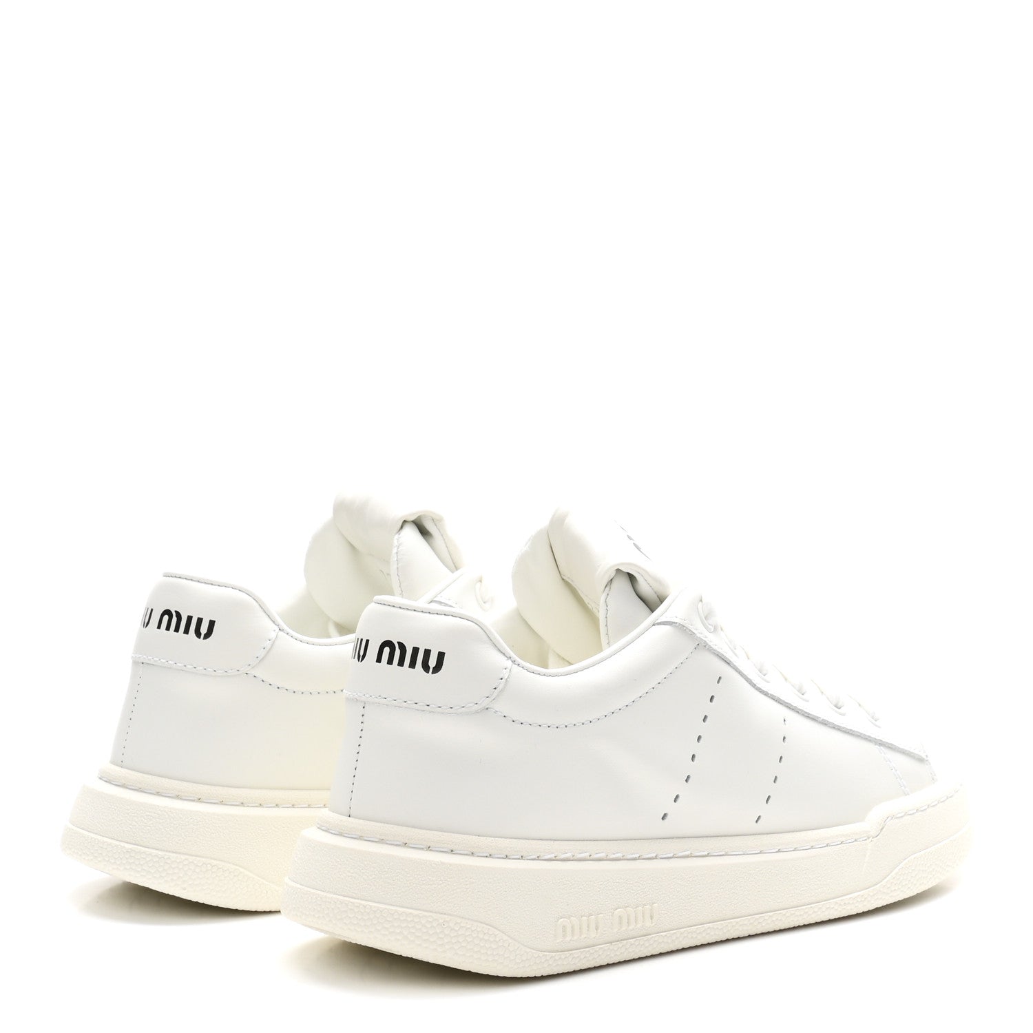 Calfskin Womens Low Top Sneakers 6.5 White