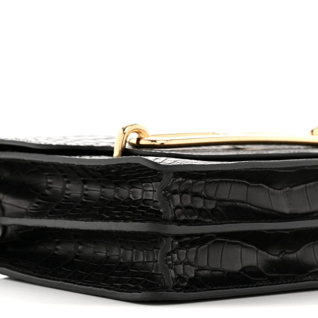 Matte Alligator Mini Sac Roulis Black
