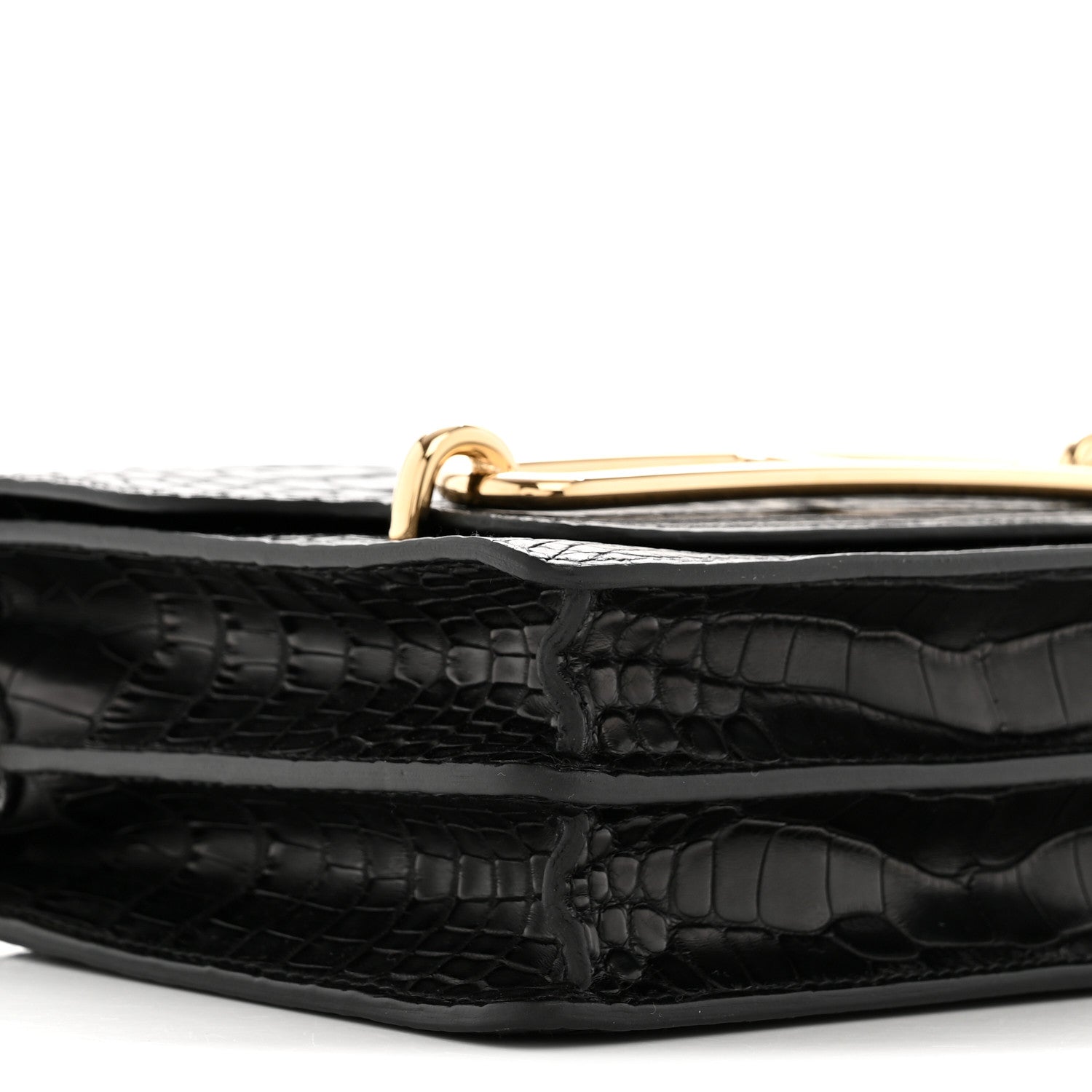 Matte Alligator Mini Sac Roulis Black