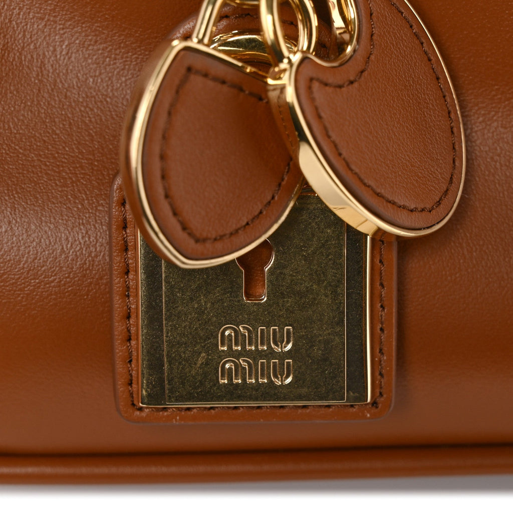 Nappa Small Beau Top Handle Bag Cognac