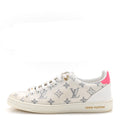 Technical Fabric Calfskin Monogram Frontrow Sneakers 39 Pink
