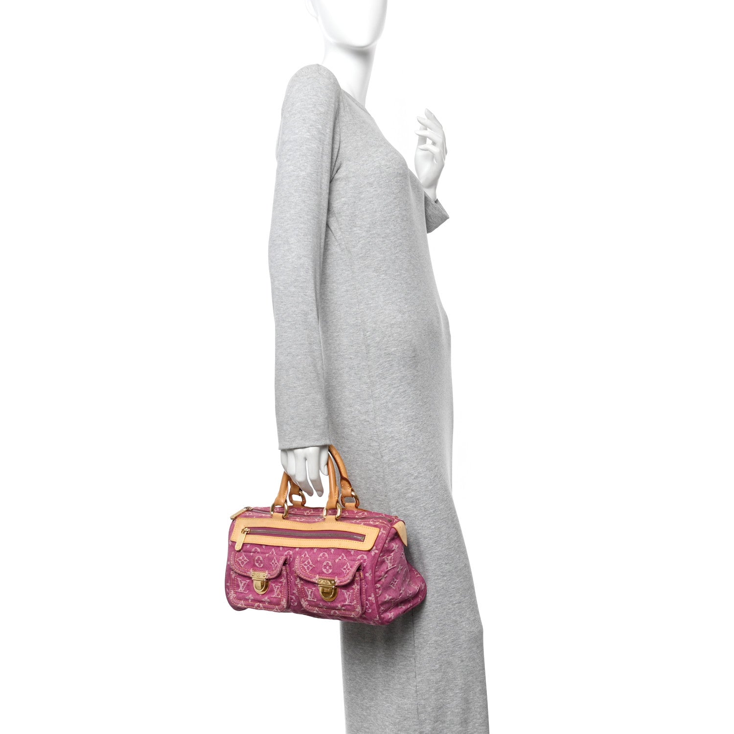Monogram Denim Neo Speedy Fuchsia