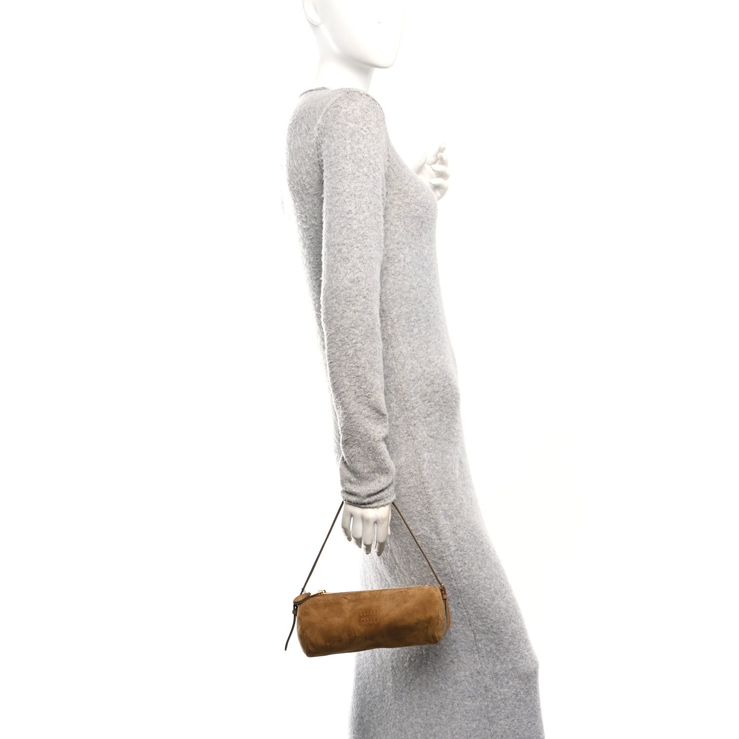 Suede Pouch Olive Green