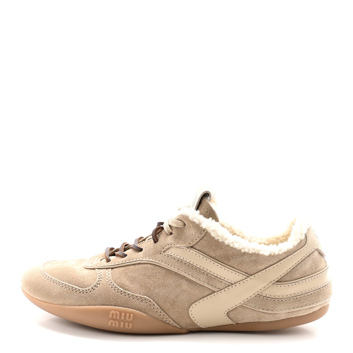 Suede Shearling Gymnasium Sneakers 39.5 Deserto