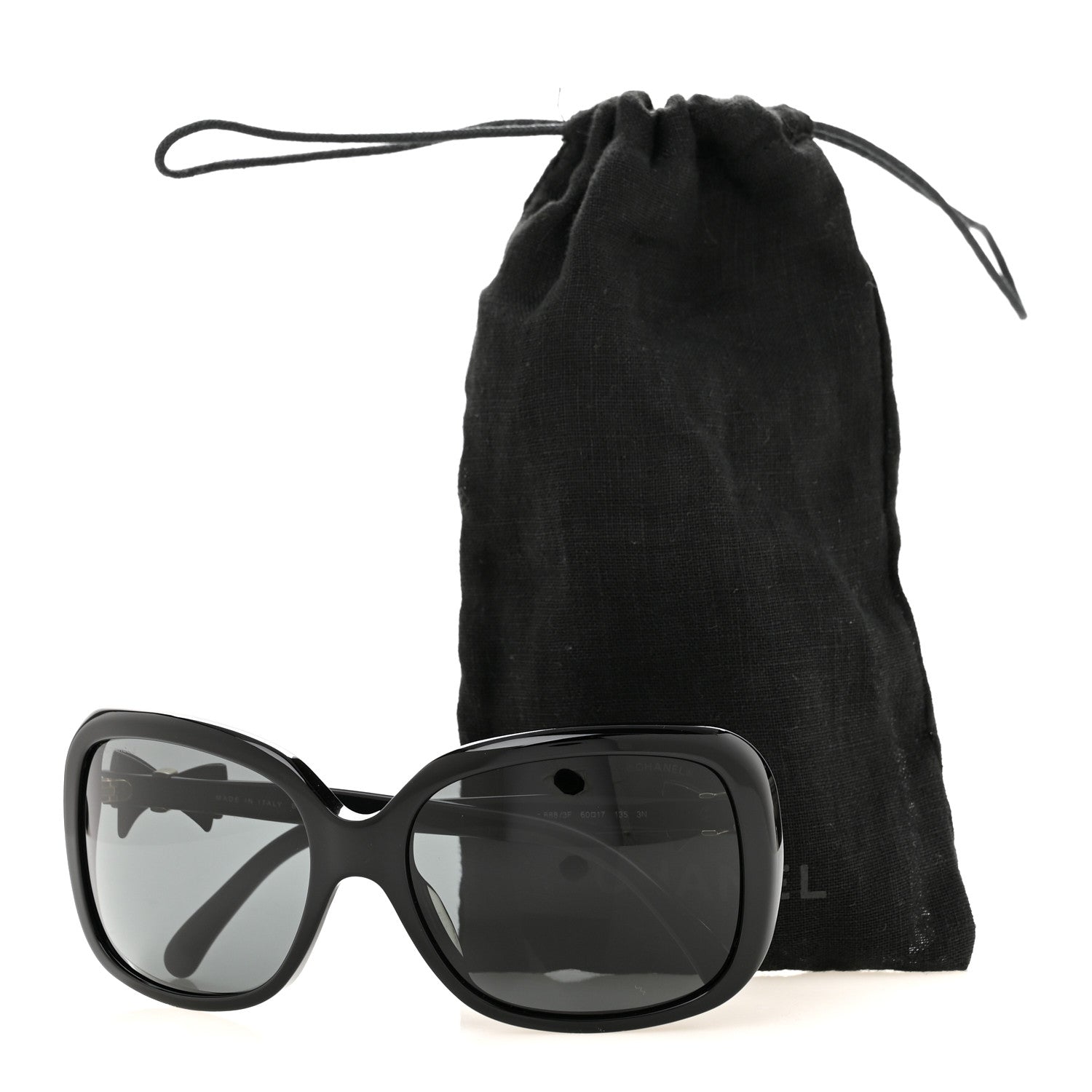 Acetate CC Bow Sunglasses 5171-A Black