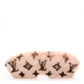Monogram Mink Fur Sleep Mask Light Pink