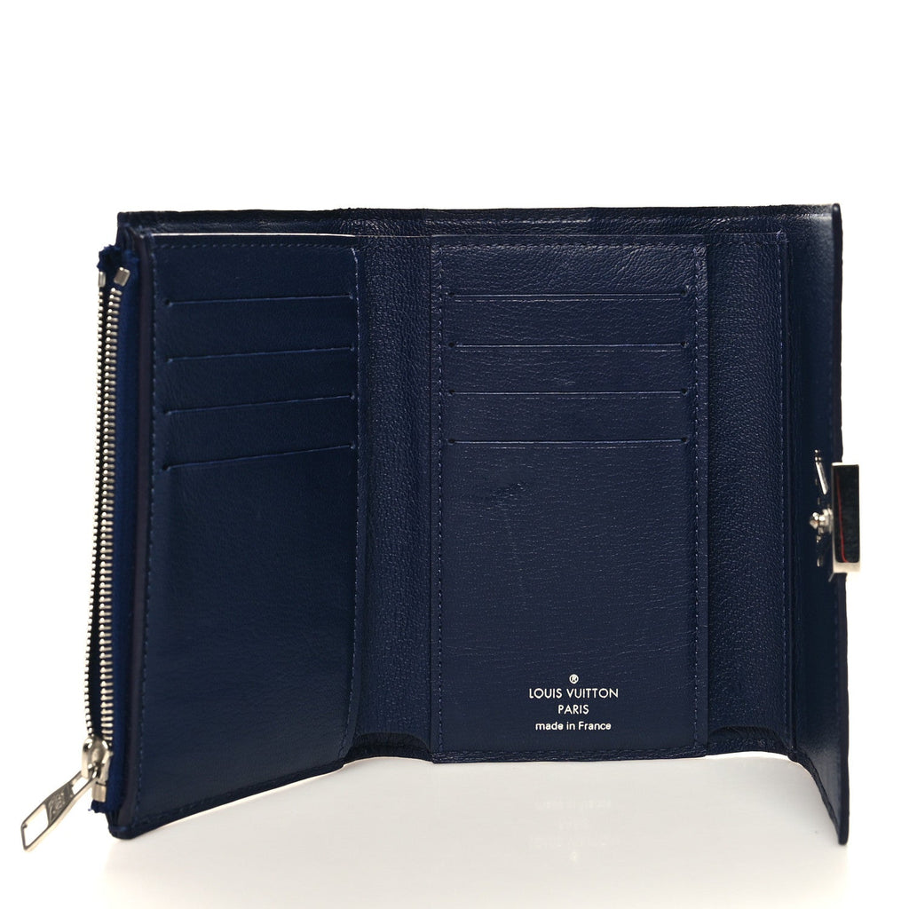 Crocodile Capucines Compact Wallet Saphir