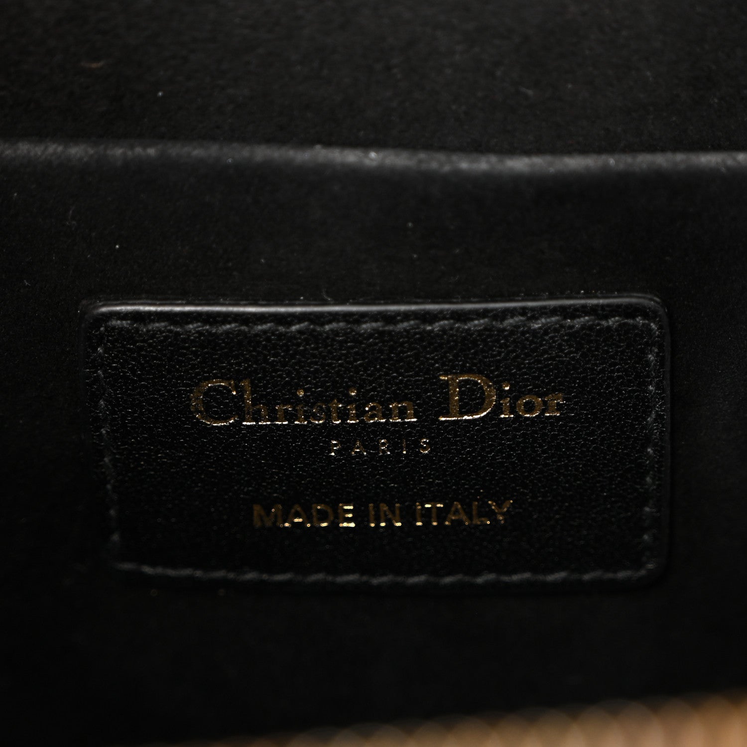 Lambskin Cannage Small Diortravel Vanity Case Black