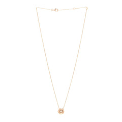 18K Rose Gold Diamond Extrait de Camélia Pendant Necklace