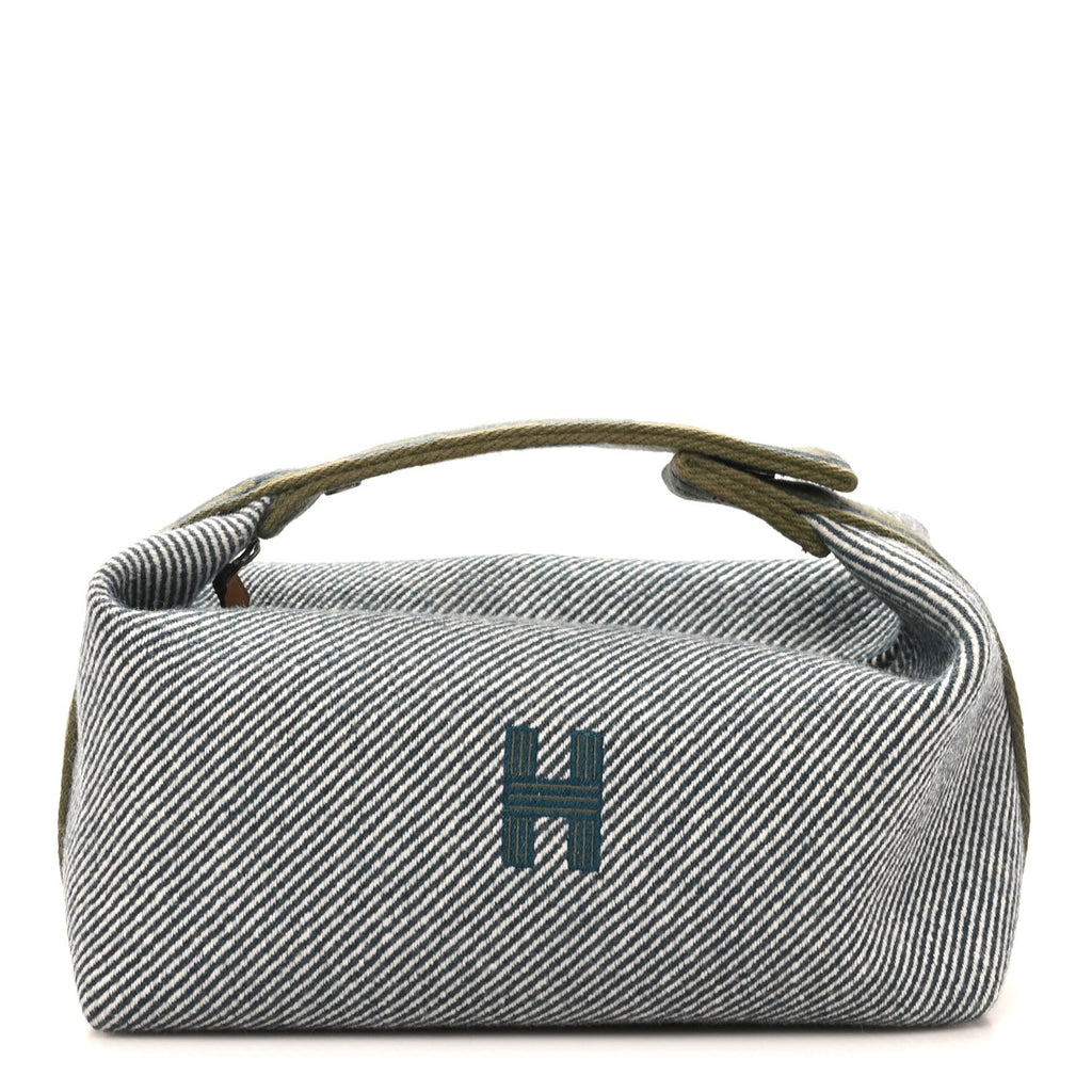 Wool Small Bride-A-Brac H Natte Pouch Bleu Abysse