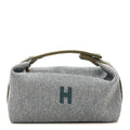 Wool Small Bride-A-Brac H Natte Pouch Bleu Abysse