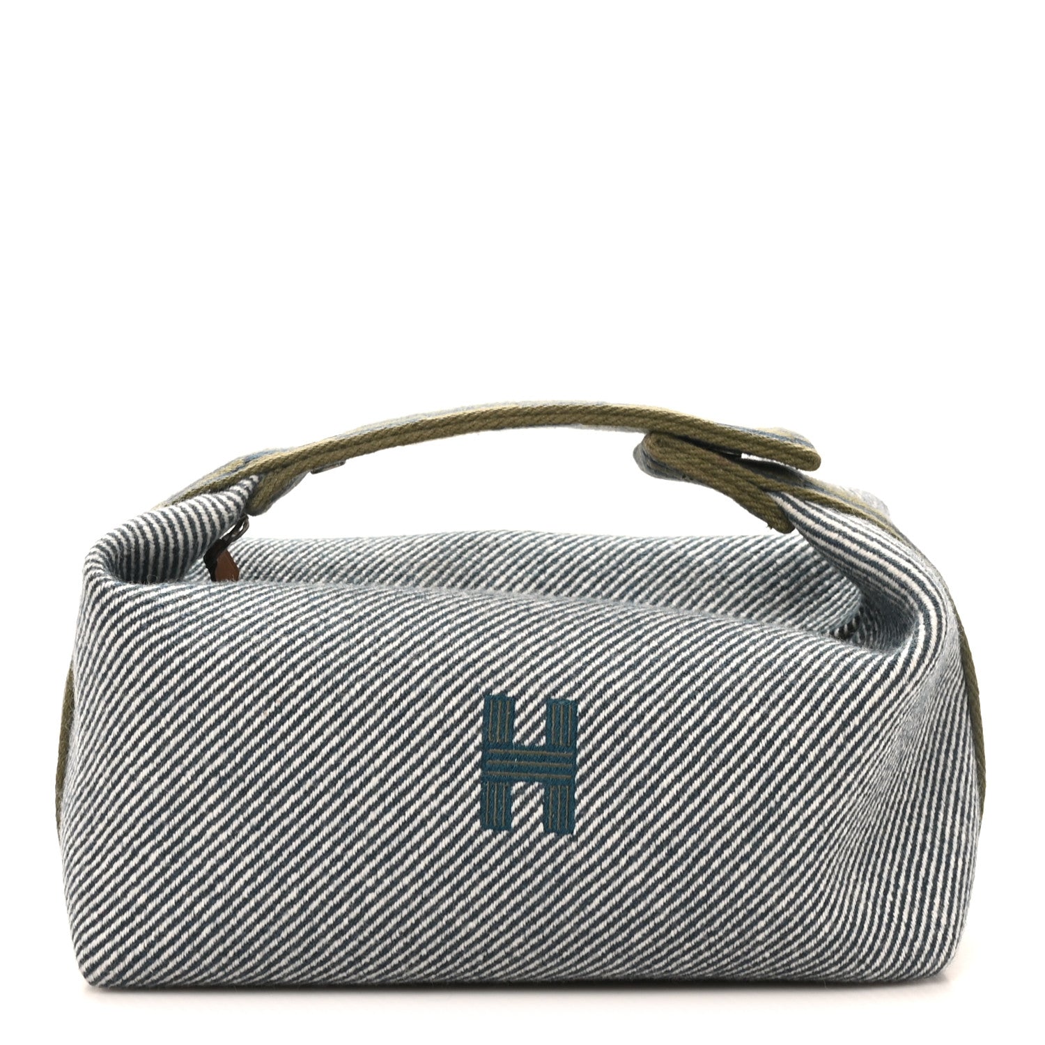 Wool Small Bride-A-Brac H Natte Pouch Bleu Abysse