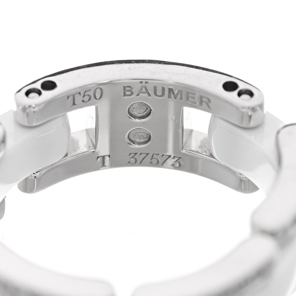 18K White Gold Ceramic Diamond Medium Ultra Ring White 50 5.5