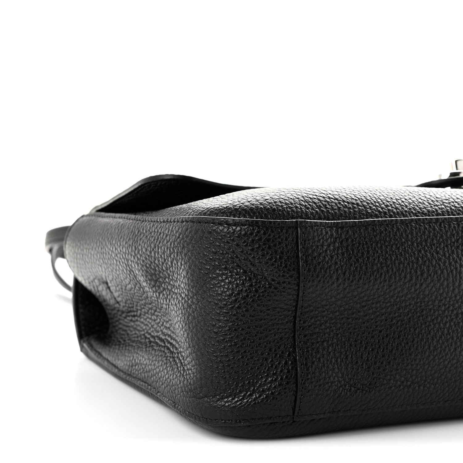 Grained Calfskin Small Souplissimo Maxi Flap Black