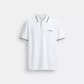Coach Outlet Signature Trim Polo In Organic Cotton