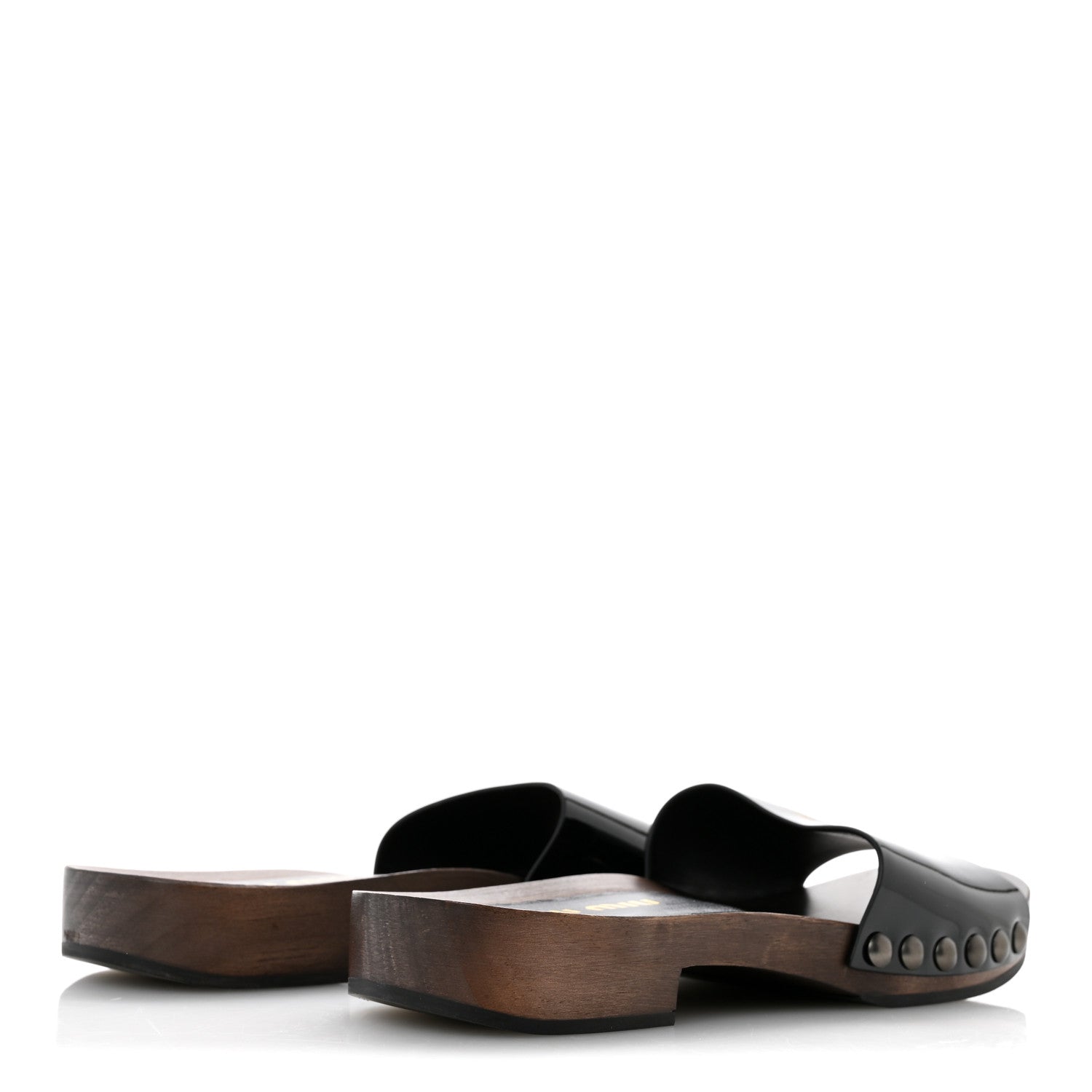 Patent Logo Slide Clogs 36 Black