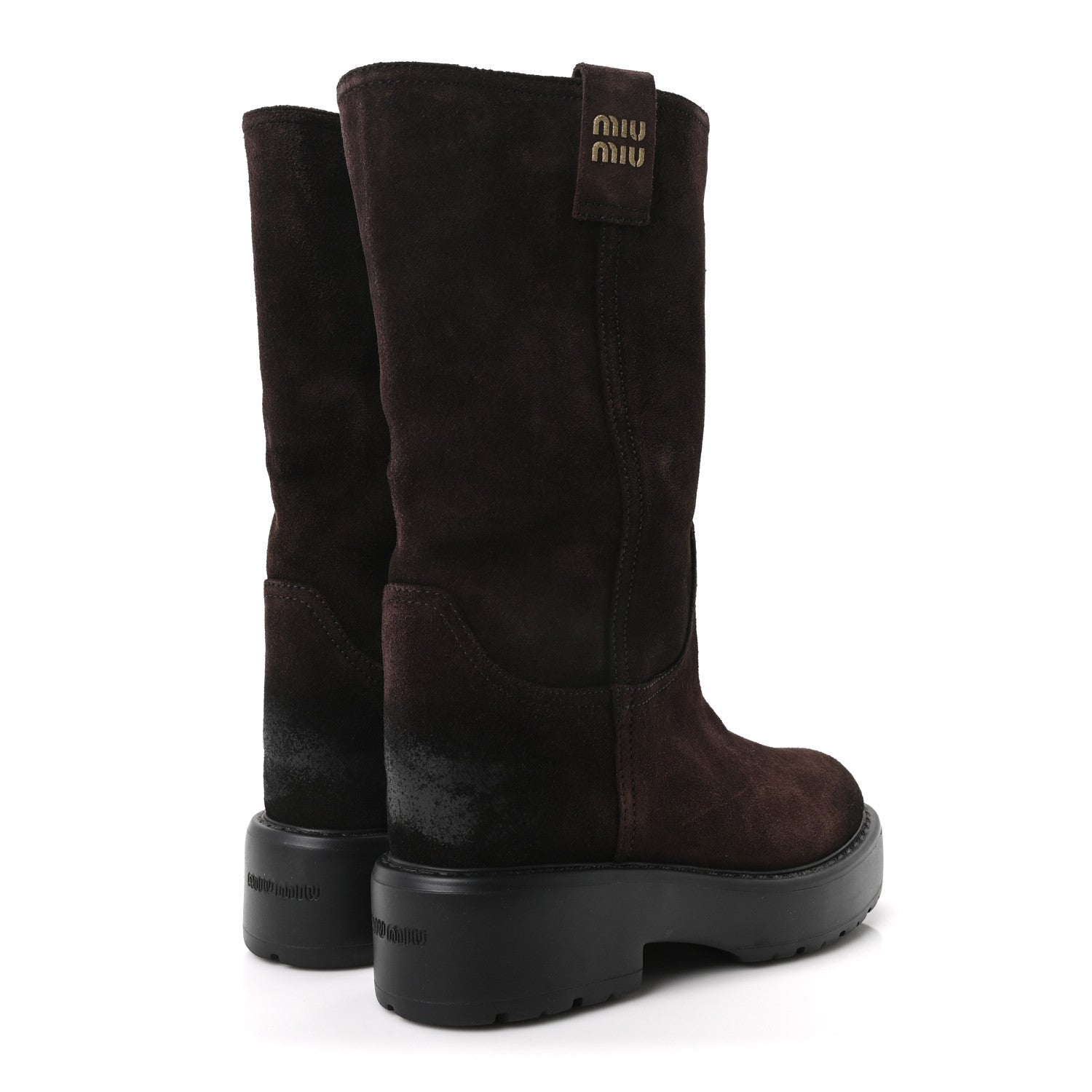 Vintage Effect Suede Mid Calf Boots  39 Morro