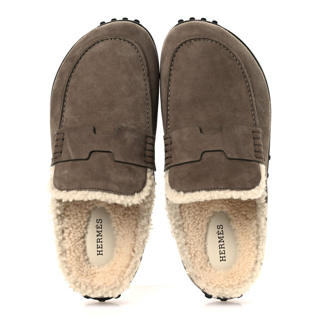 Suede Goatskin Shearling Go Mules 38 Brun Frume Ecru