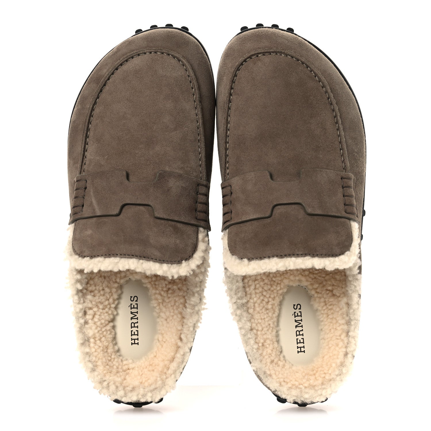 Suede Goatskin Shearling Go Mules 38 Brun Frume Ecru
