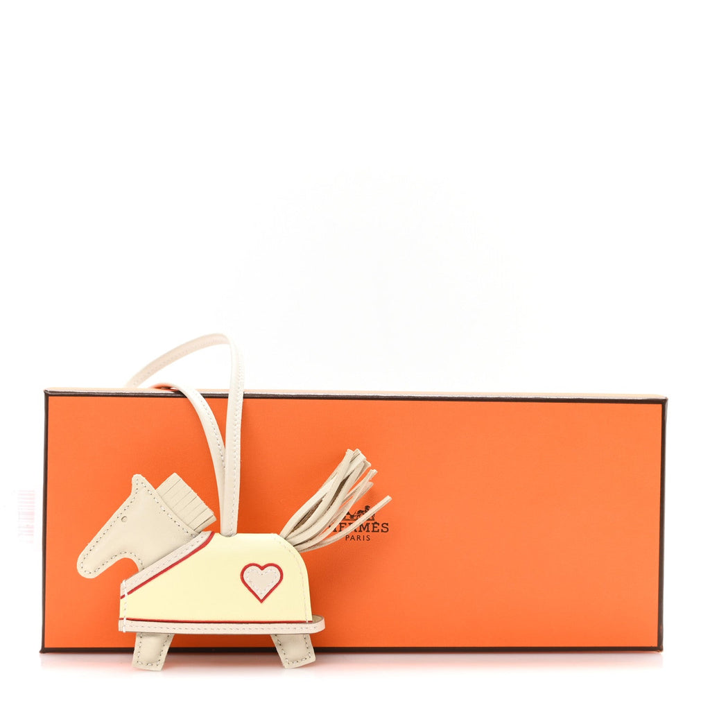 Milo Lambskin Grigri Rodeo Robeo Coeur Bag Charm PM Craie Jaune Milton Rouge Radieux