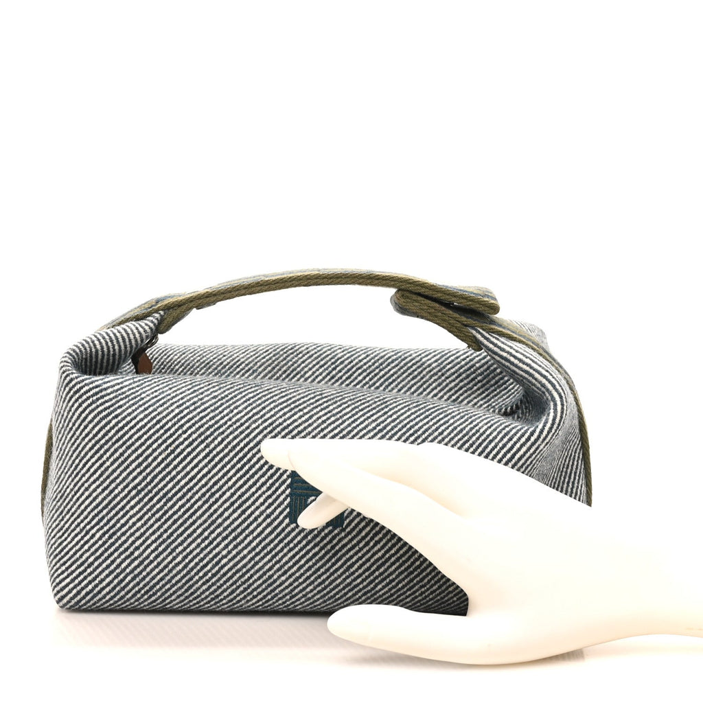 Wool Small Bride-A-Brac H Natte Pouch Bleu Abysse
