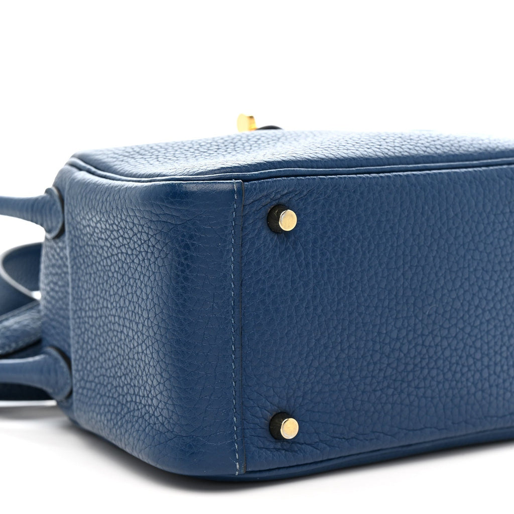 Taurillon Clemence Mini Lindy 20 Deep Bleu