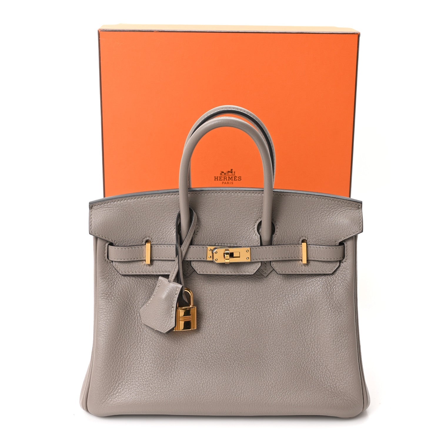 Taurillon Novillo Birkin 25 Gris Asphalte