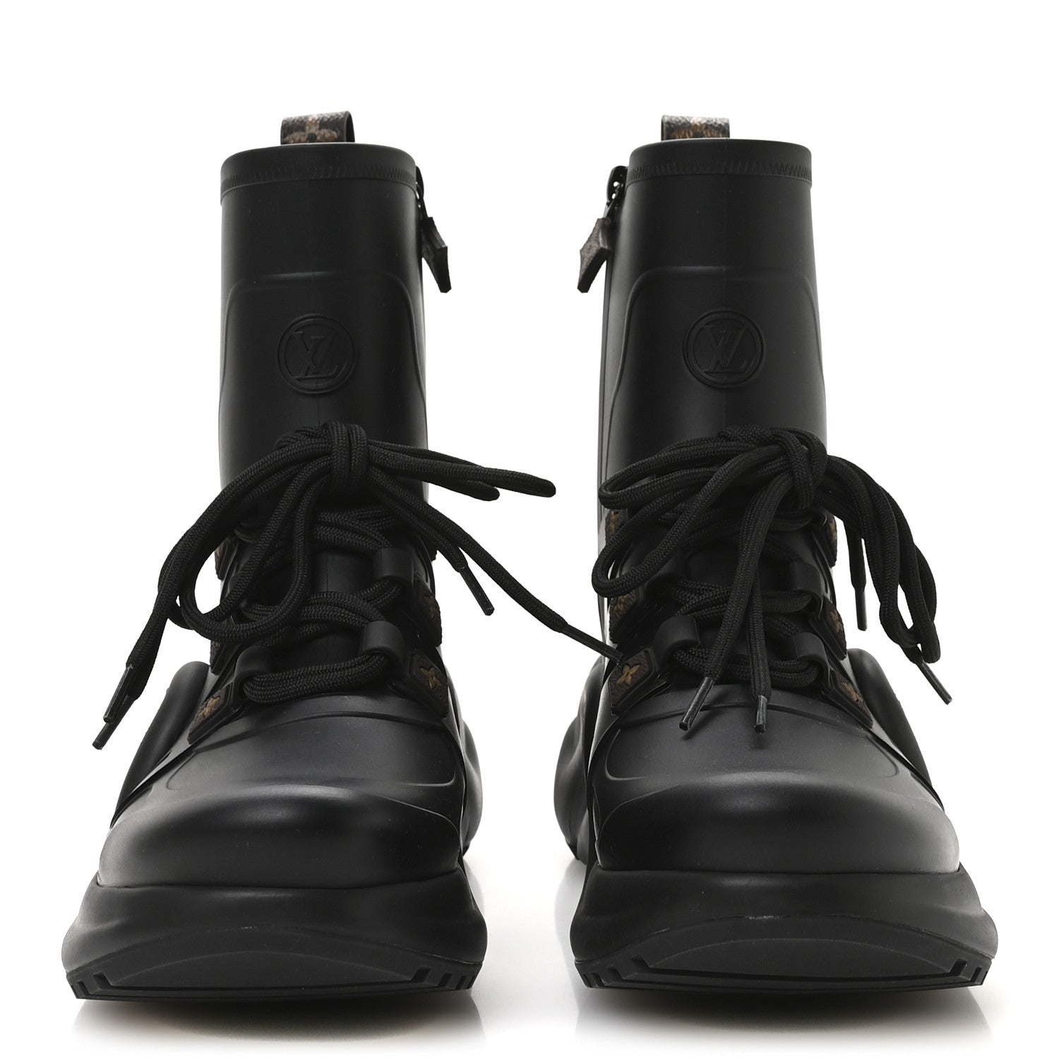 Mat Rubber Monogram LV Archlight Sneaker Boots 38 Black