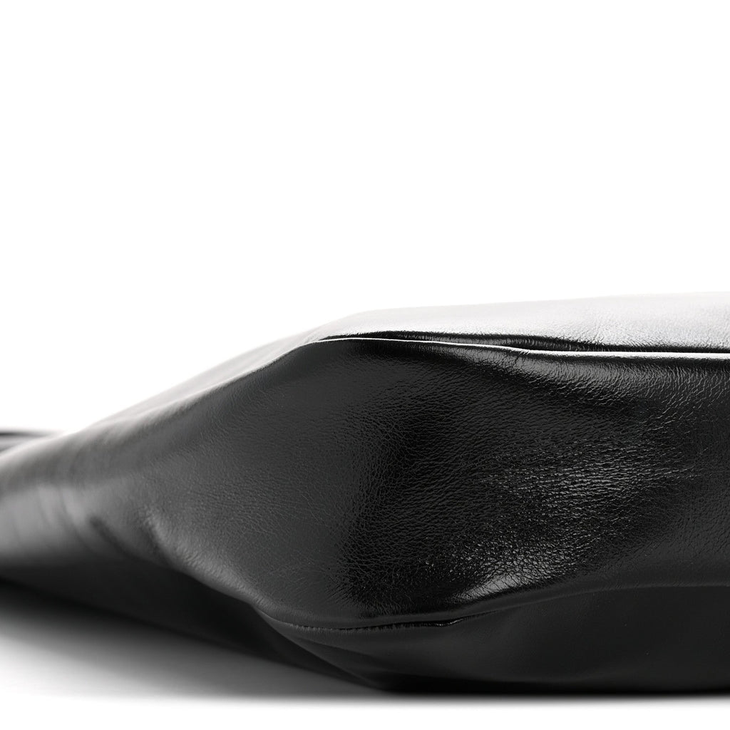 Shiny Softy Calfskin Ivy Bag Black