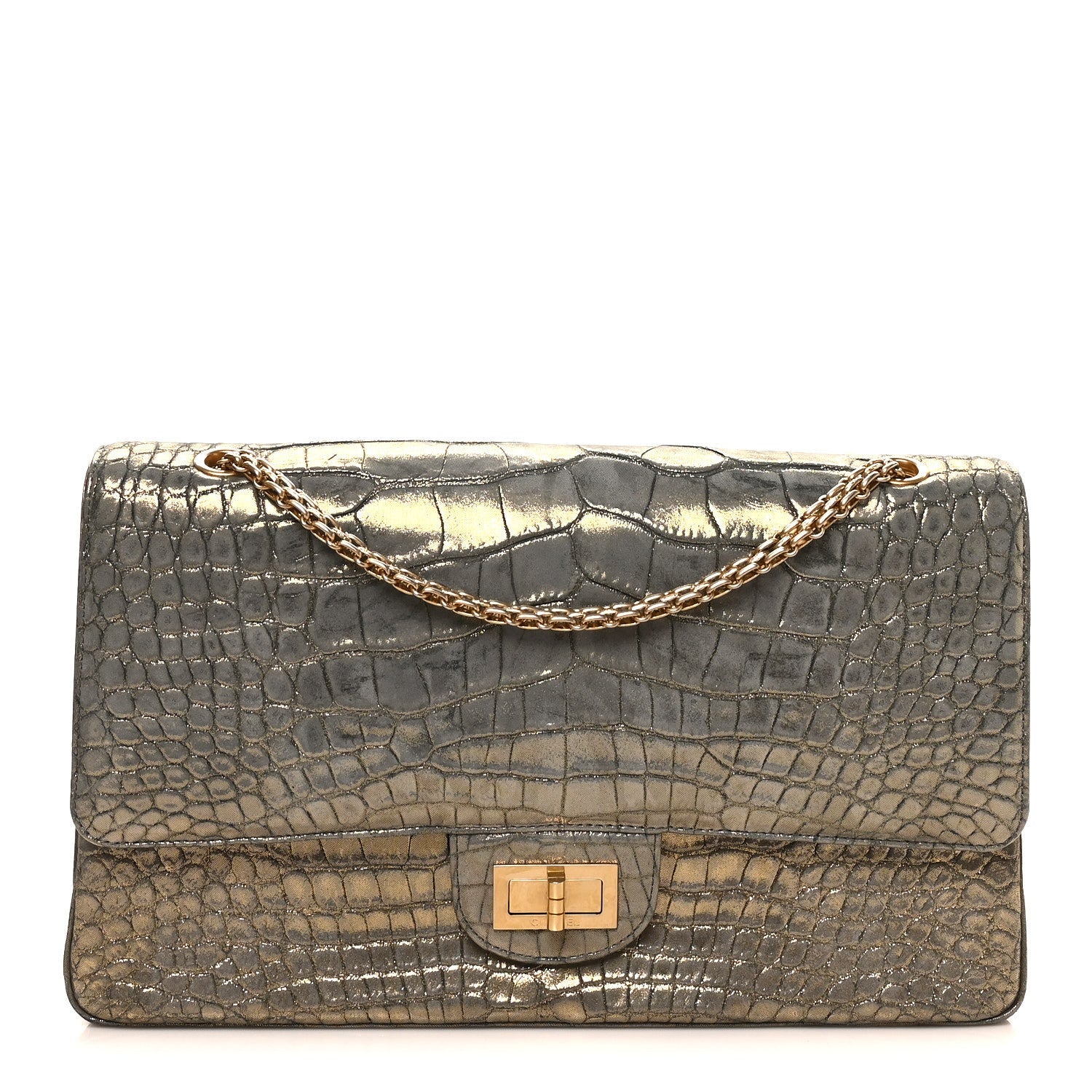Metallic Alligator 2.55 Reissue 226 Flap Gold