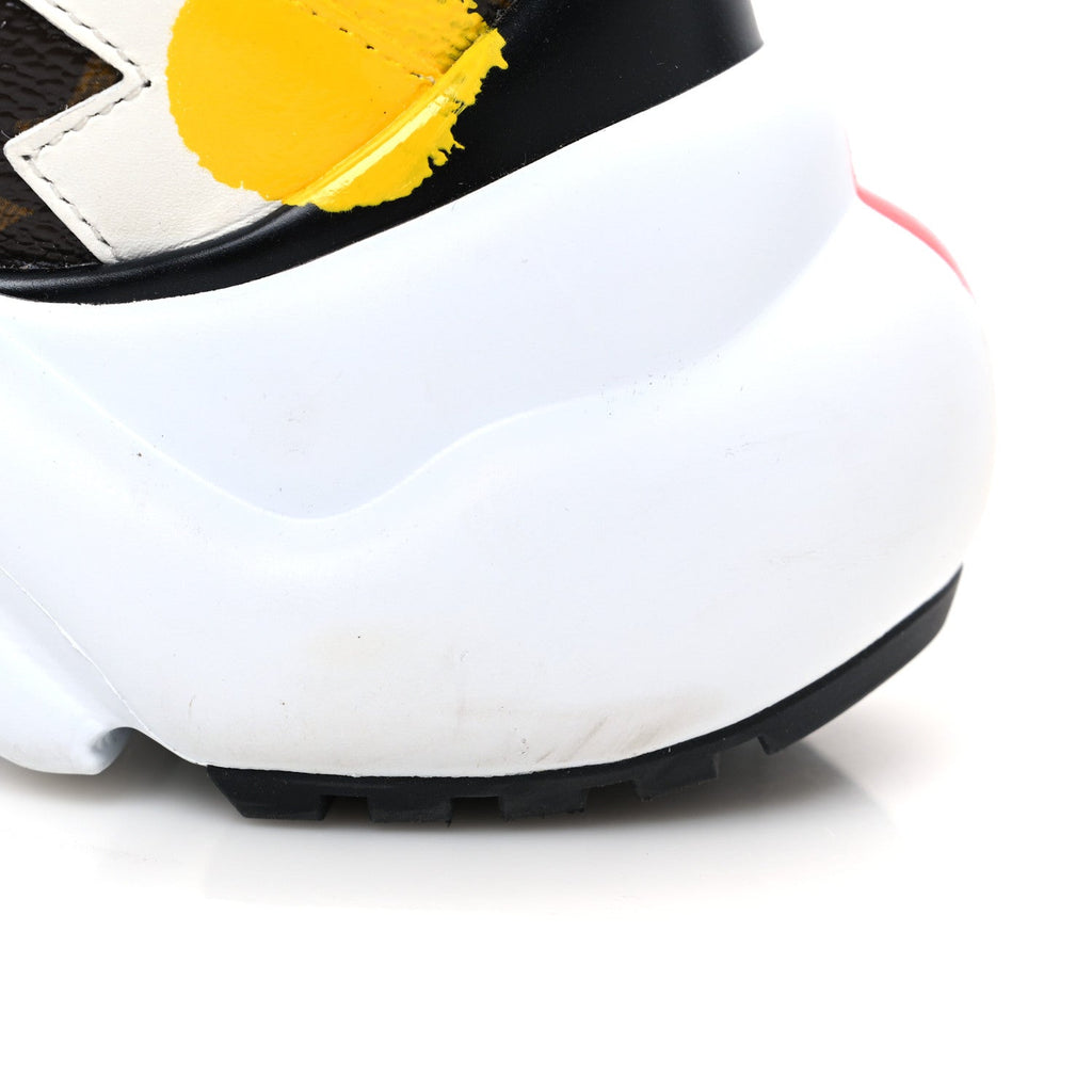 LV X YK Calfskin Monogram Dots Monogram Archlight Sneakers White