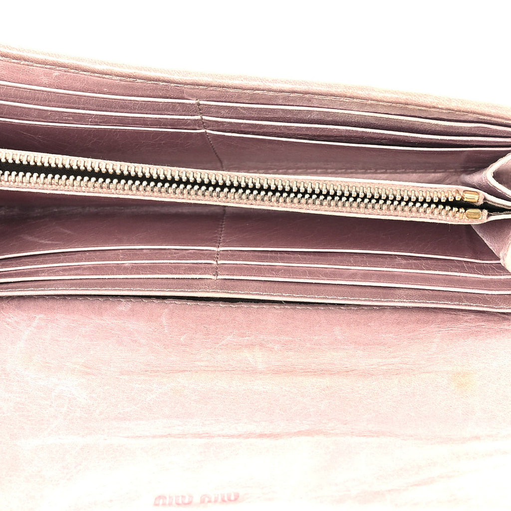 Nappa Lux Matelasse Flap Wallet Mughetto