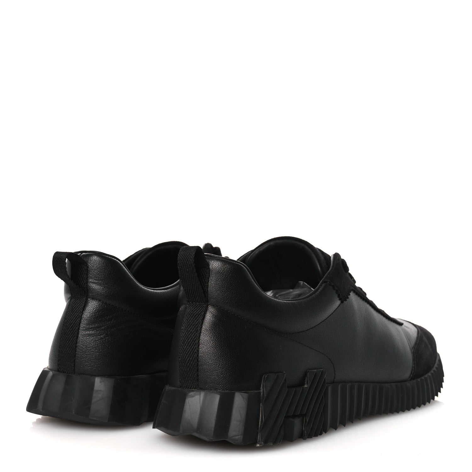 Goatskin Suede Goatskin Mens Bouncing Sneakers 43.5 Black