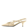 Vernice Buckle 55mm Slingback Pumps 39 White