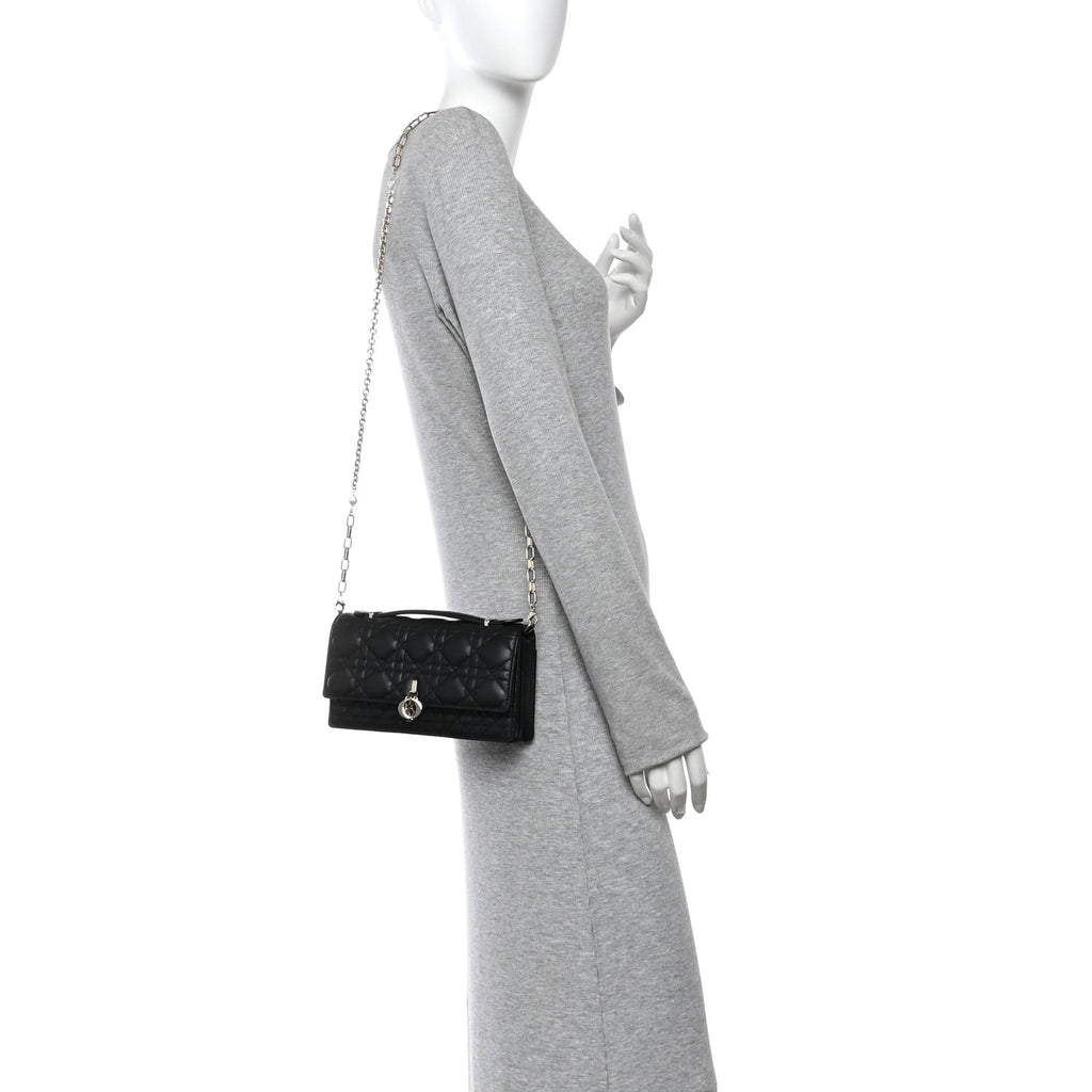 Lambskin Cannage Mini My Dior Bag Black