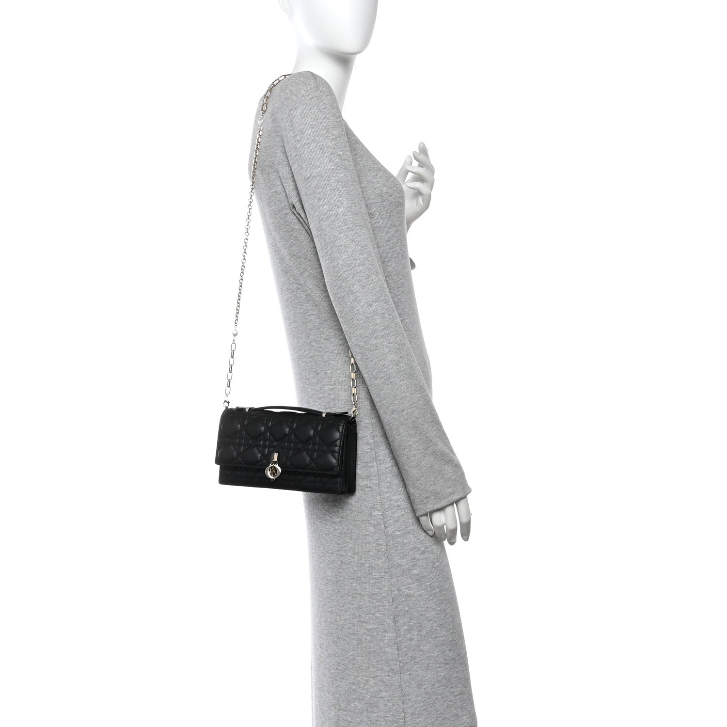 Lambskin Cannage Mini My Dior Bag Black