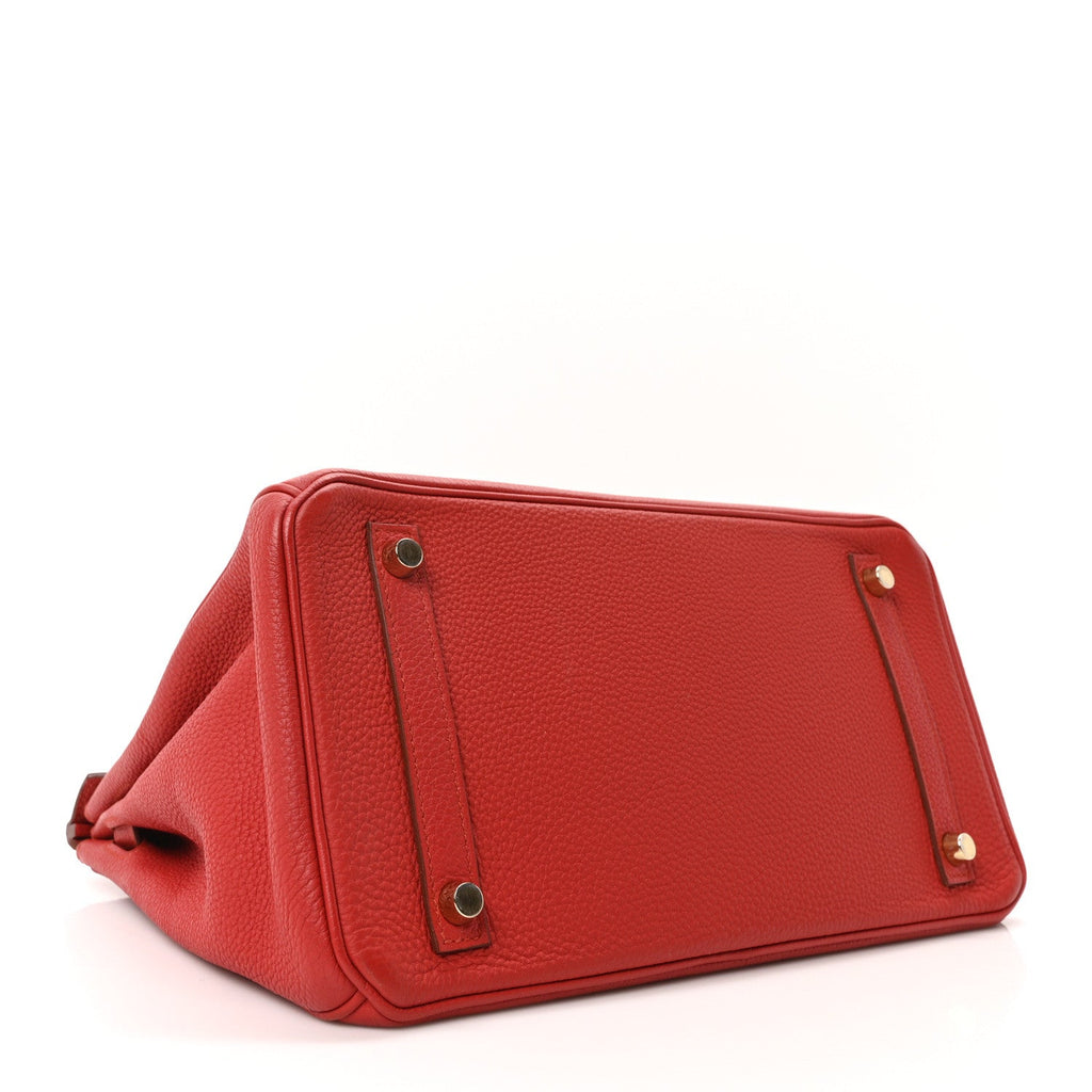 Taurillon Clemence Birkin 30 Rouge Casaque