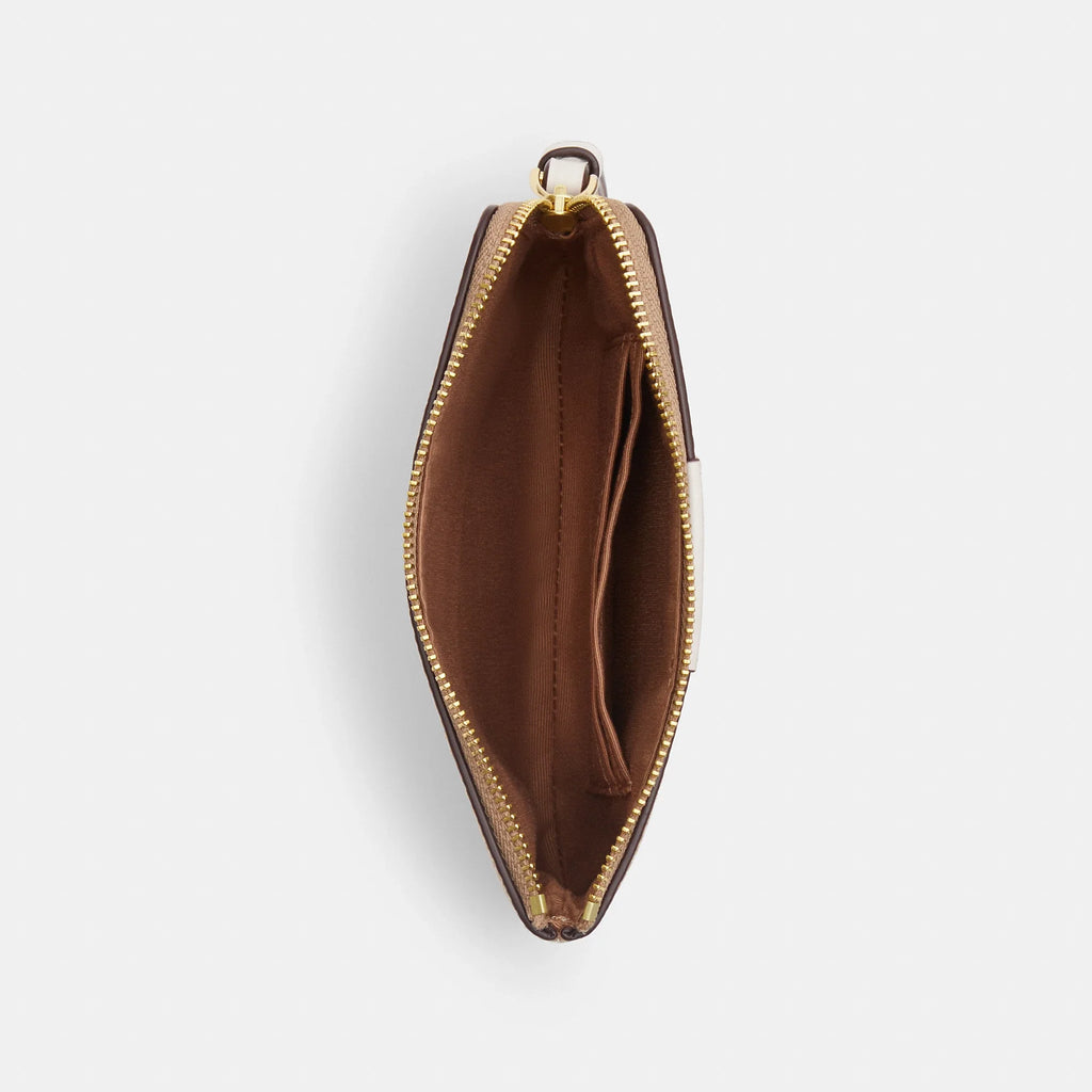 Coach Outlet Corner Zip Wristlet In Signature Canvas With Stripe