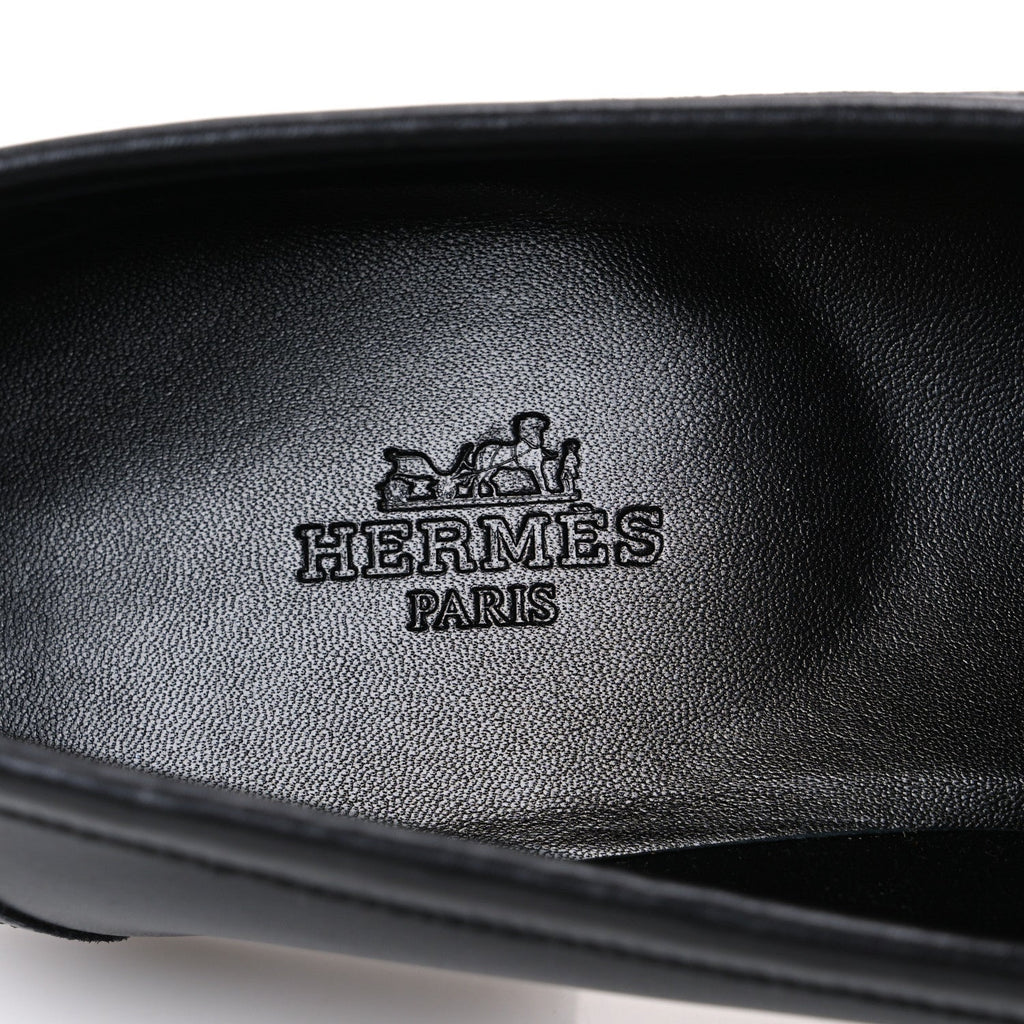 Toile De Coton Calfskin Womens Paris Loafers 37 Black Prunoir