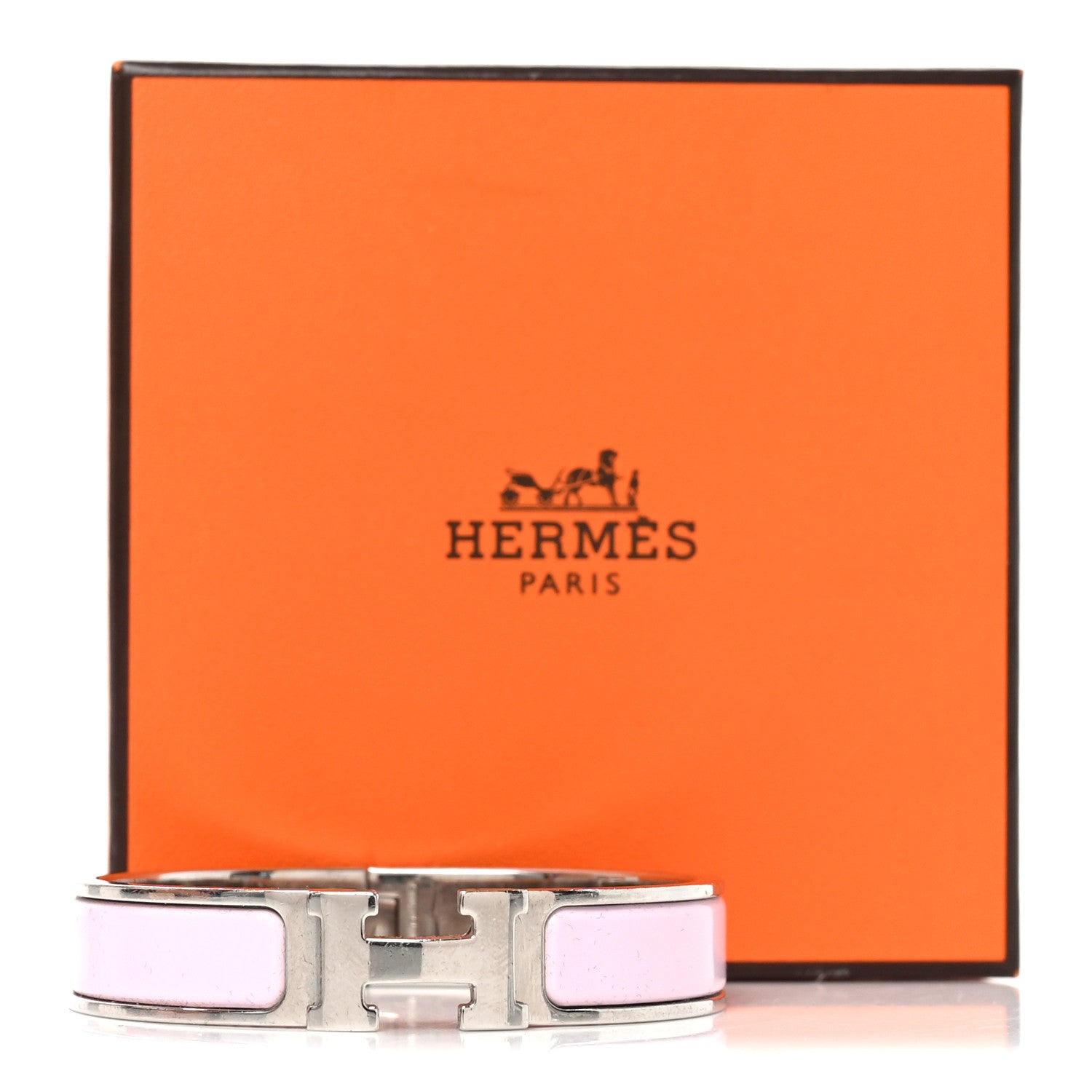 Enamel Narrow Clic Clac H Bracelet PM Rose Candeur