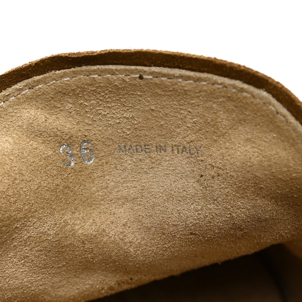 Suede Tassel Loafers 36 Olive Green