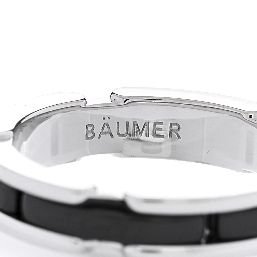 18K White Gold Black Ceramic Small Ultra Ring 59 8.75