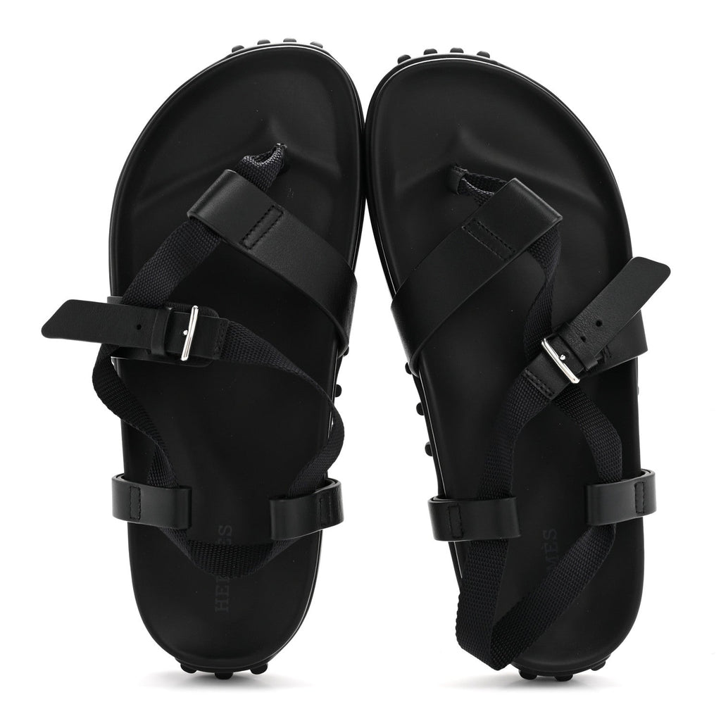 Calfskin Womens Inboard Sandals 38 Black