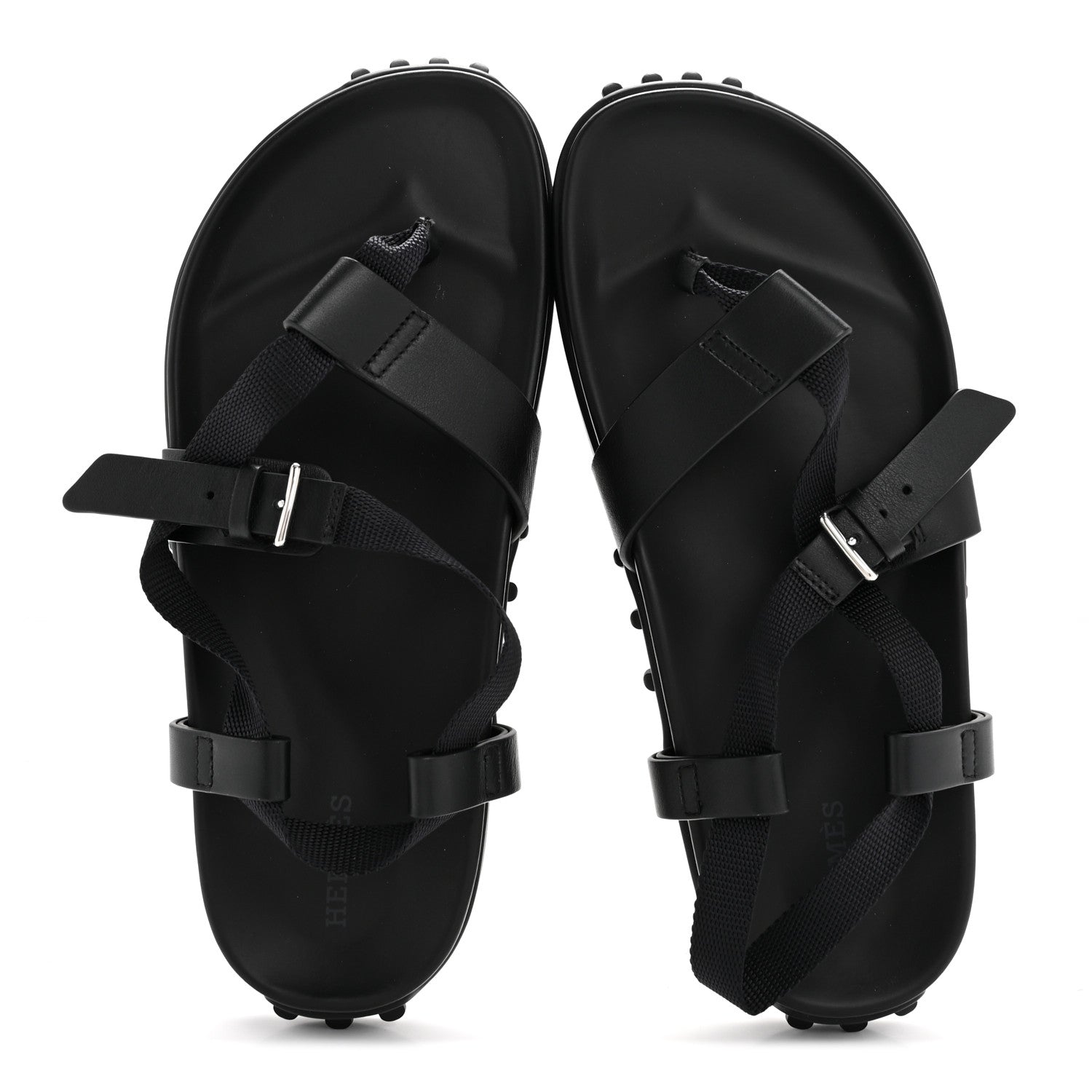 Calfskin Womens Inboard Sandals 38 Black