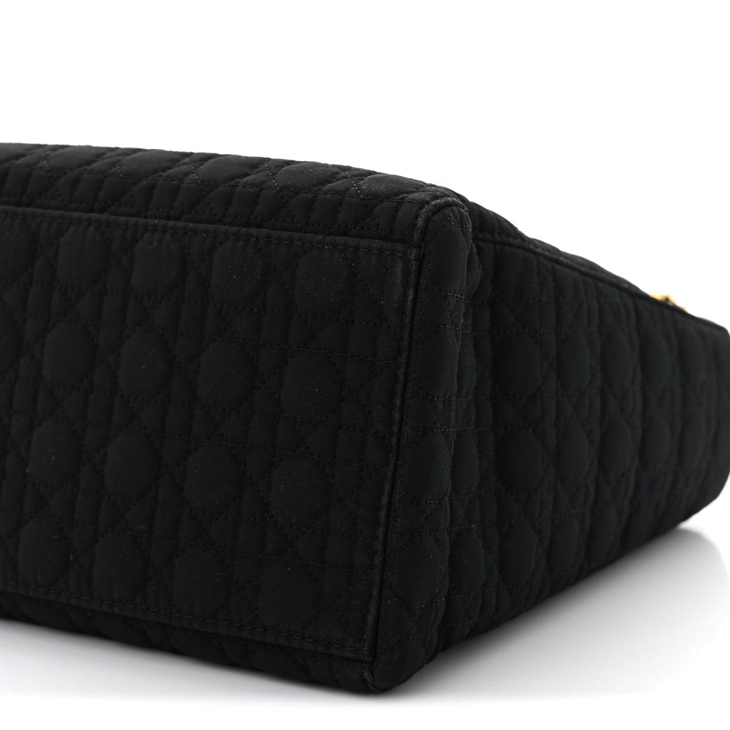 Nylon Cannage Large Lady Dior Black
