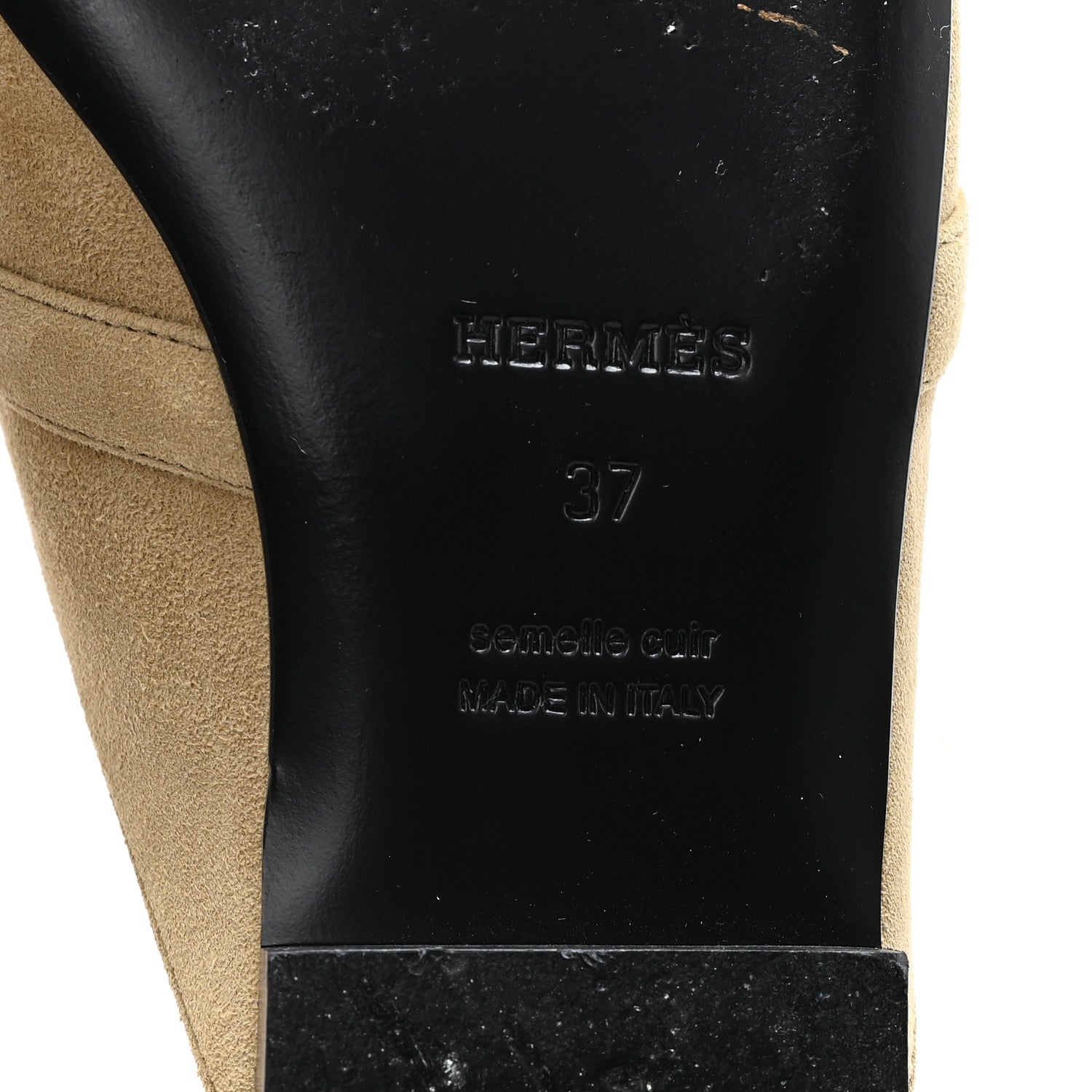 Suede Goatskin Oz Mules 37 Beige Sable