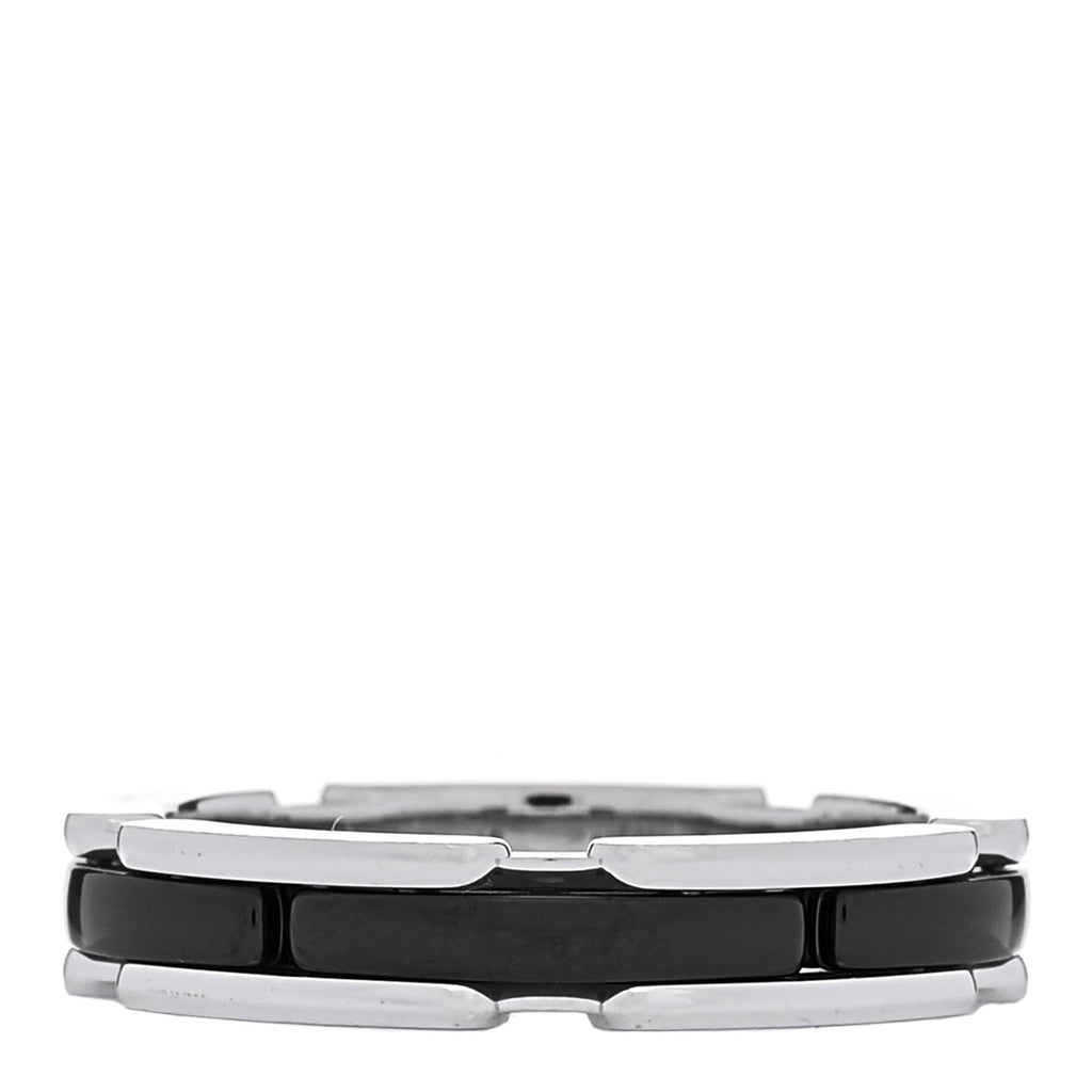18K White Gold Black Ceramic Small Ultra Ring 59 8.75